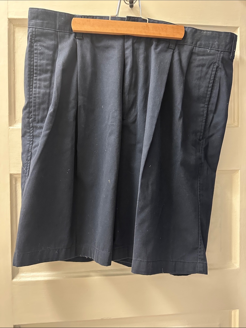 Charter Club Navy Pleated  Men's Shorts